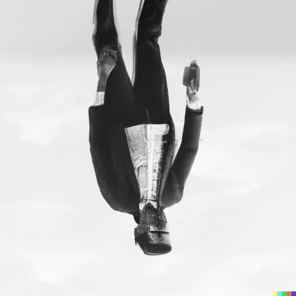 the discovery of gravity, photograph, double exposure